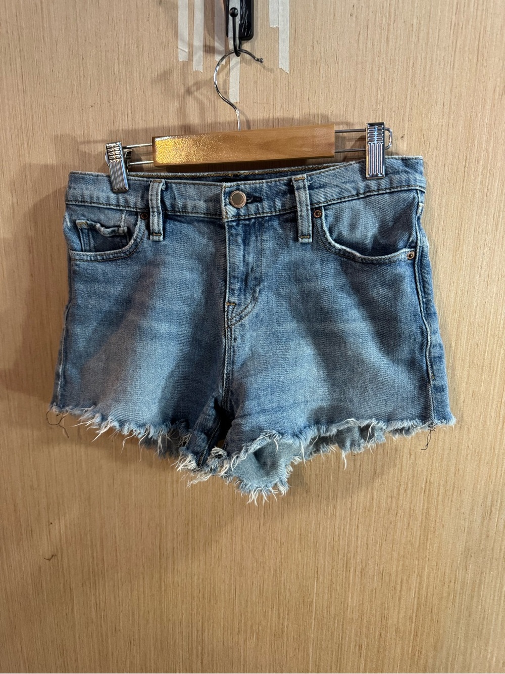 Hudson Jeans Light Wash Gemma Frayed Denim Cutoff Shorts Size 25 - Picture 1 of 4